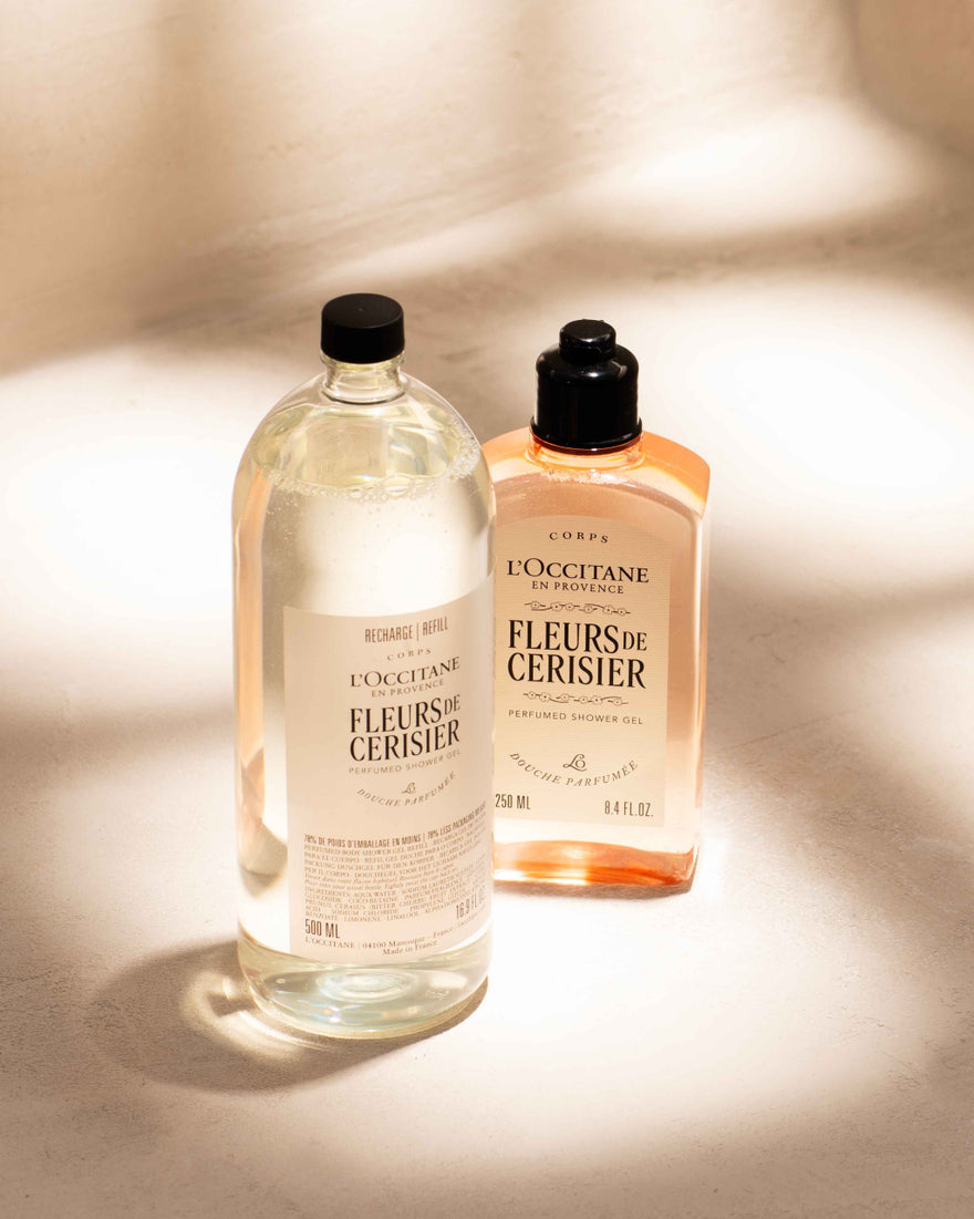 L'Occitane Recharge Gel Douche parfumé Fleurs de Cerisier 500ml-Parfumerie Olara-2