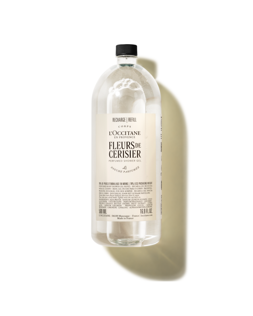 L'Occitane Recharge Gel Douche parfumé Fleurs de Cerisier 500ml-Parfumerie Olara-1