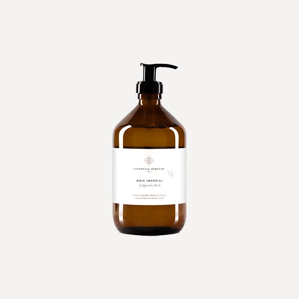 Essential Parfums - Savon liquide corps et cheveux Bois Impérial