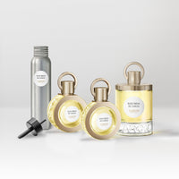 La gamme Rose Ébène de Caron : flacons 30, 50 et 100 ml et recharge