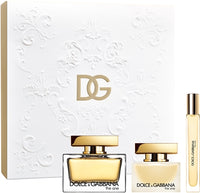 Coffret Dolce&Gabbana The One Eau de Parfum 75 ml, brume parfumée cheveux 30 ml et format voyage 10 ml