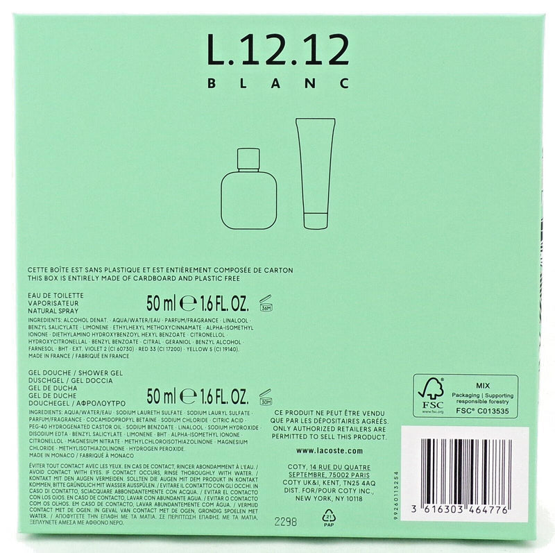 Lacoste L.12.12 Blanc - Set de Regalo Eau De Toilette 2024