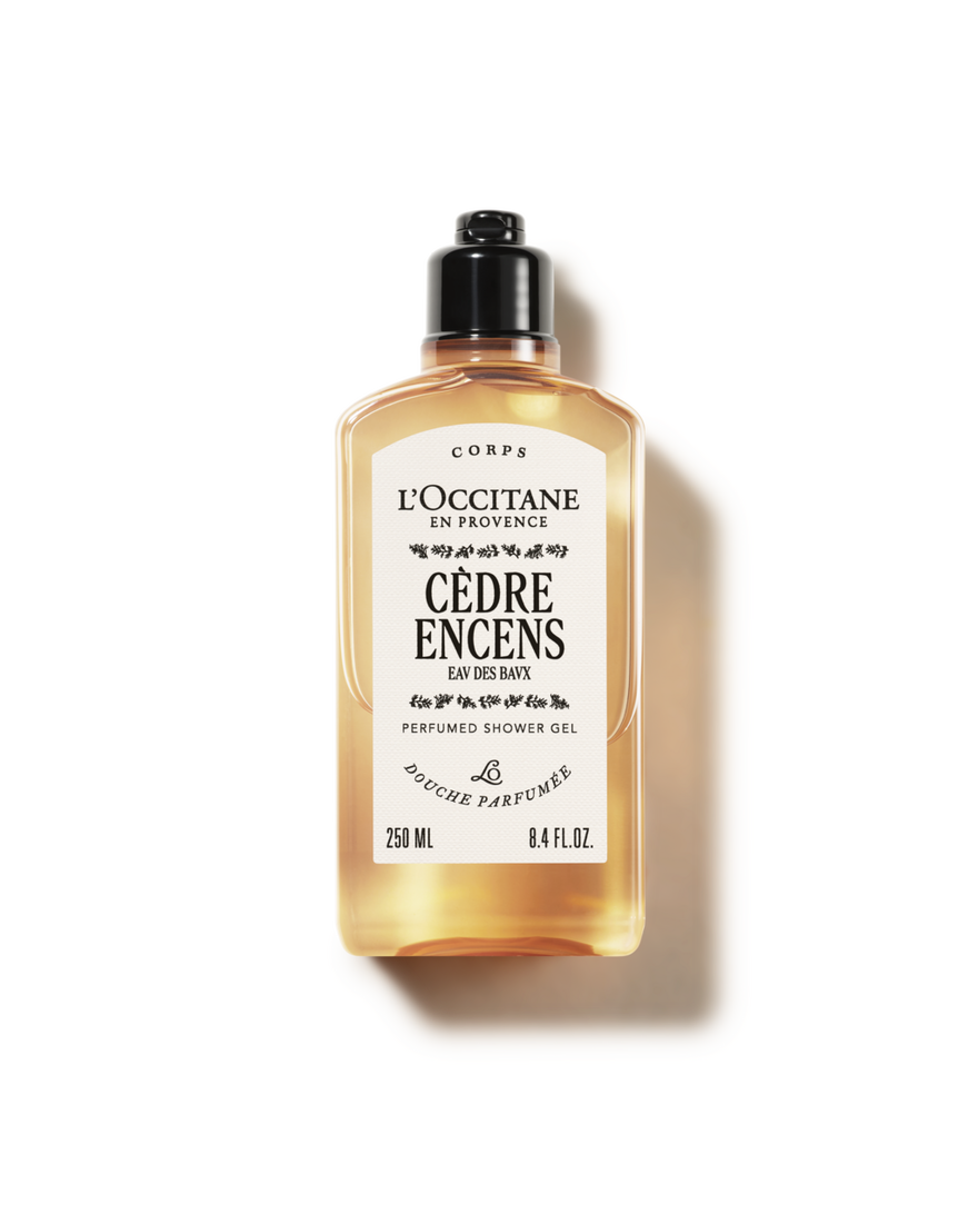 L'Occitane - Gel Douche parfumé Cèdre Encens (Eau des Baux)-Parfumerie Olara-1 