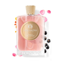 Atkinsons Rose in Wonderland et ses notes : rosée de rose, bourgeons de cassis, rose centifolia, géranium, ambre cristal, vétiver