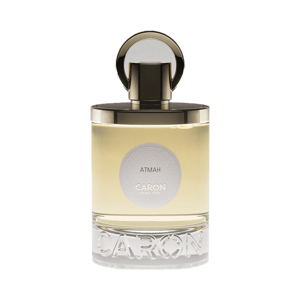 Atmah - Eau de parfum de Caron, flacon sur fond blanc