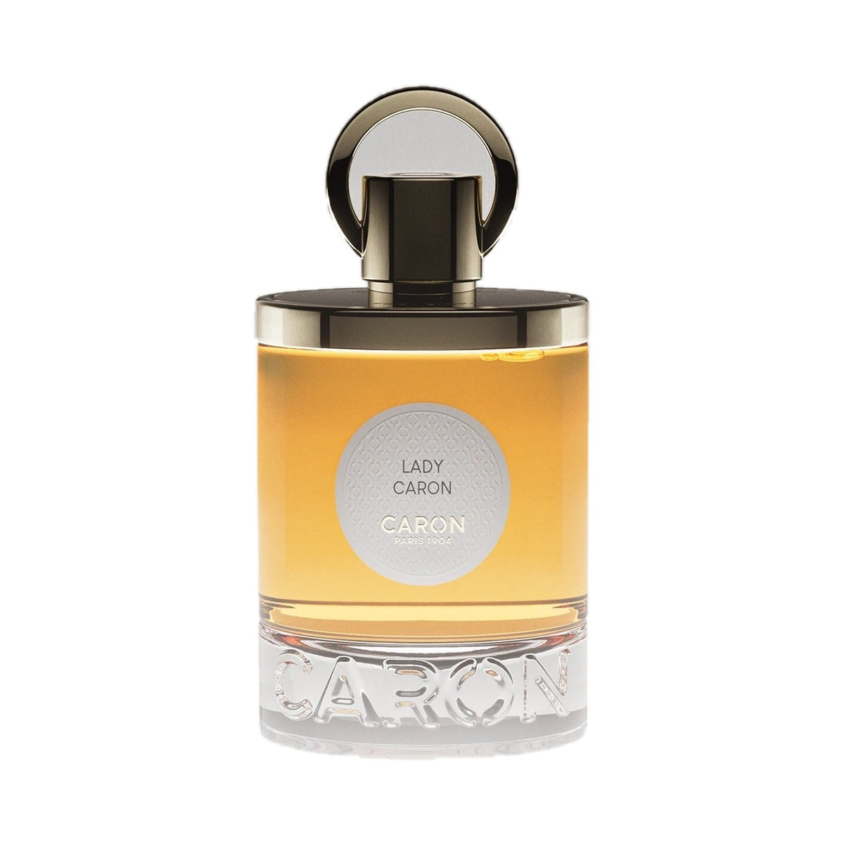 Lady Caron - Eau de parfum de Caron, flacon sur fond blanc