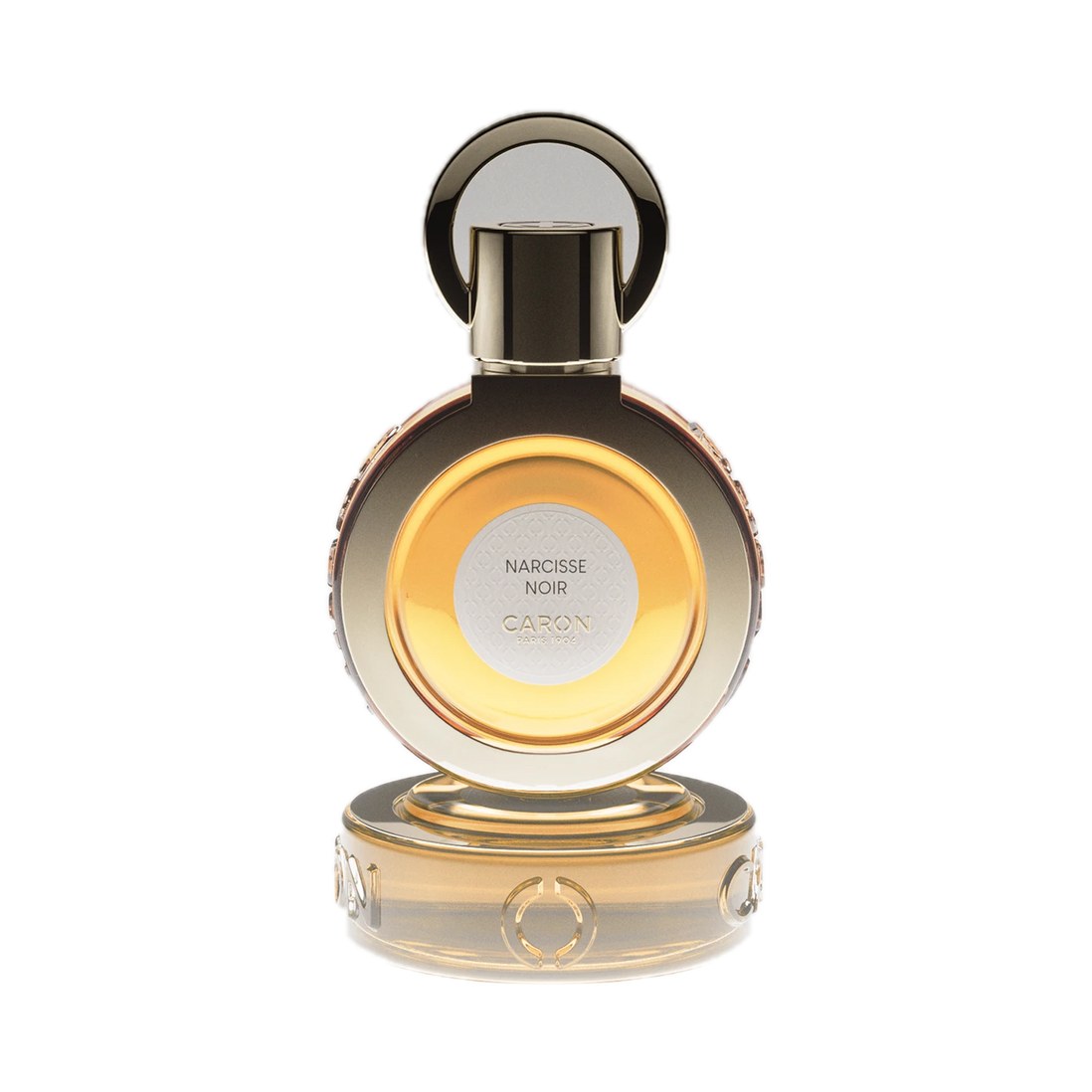 Narcisse Noir - Parfum de Caron, flacon sur fond blanc