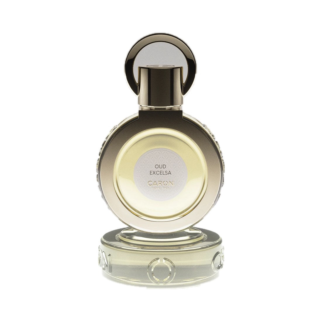 Oud Excelsa - Eau de parfum de Caron, flacon sur fond blanc