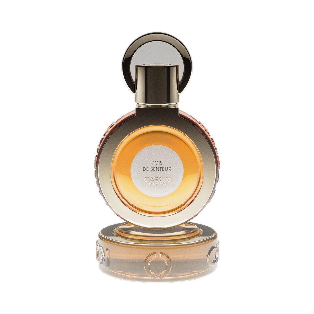 Pois de Senteur - Parfum de Caron, flacon sur fond blanc