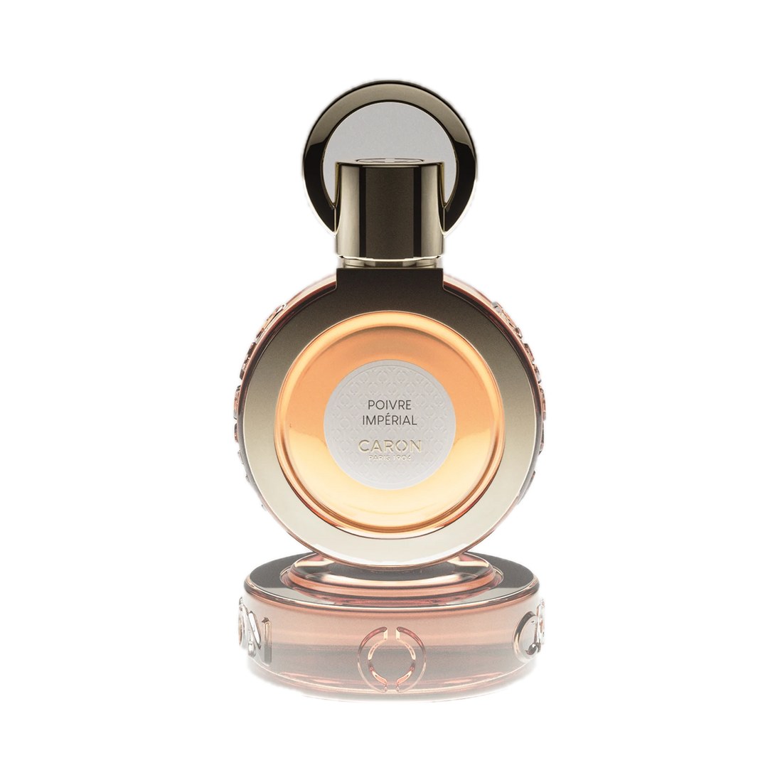 Poivre Impérial - Eau de parfum de Caron, flacon sur fond blanc