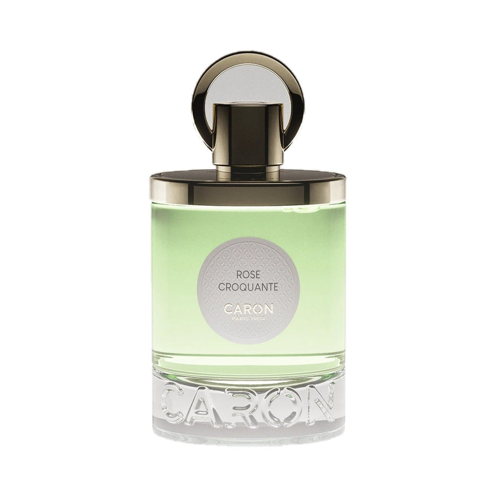 Rose Croquante - Eau de toilette de Caron, flacon sur fond blanc