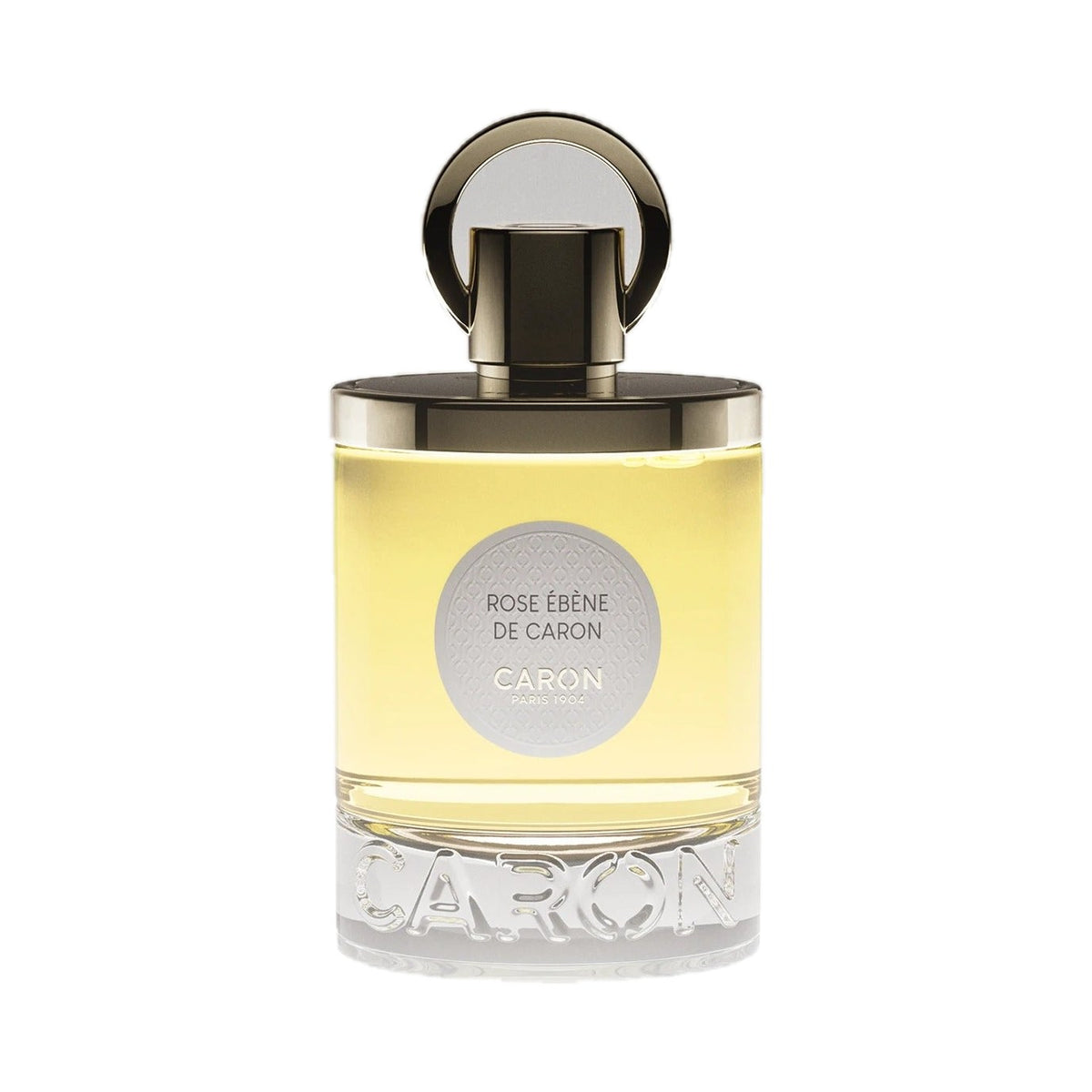 Rose Ébène - Eau de parfum de Caron, flacon sur fond blanc