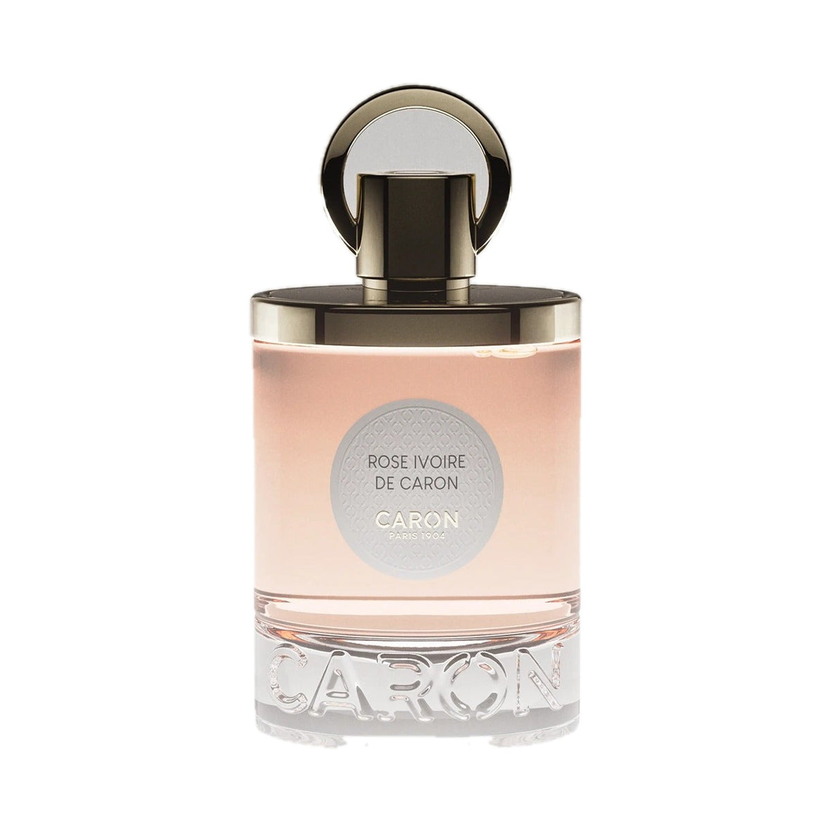 Rose Ivoire - Eau de parfum de Caron, flacon sur fond blanc