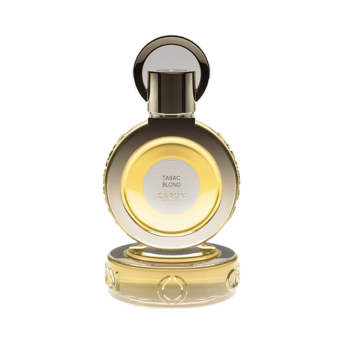 Tabac Blond - Parfum de Caron, flacon sur fond blanc