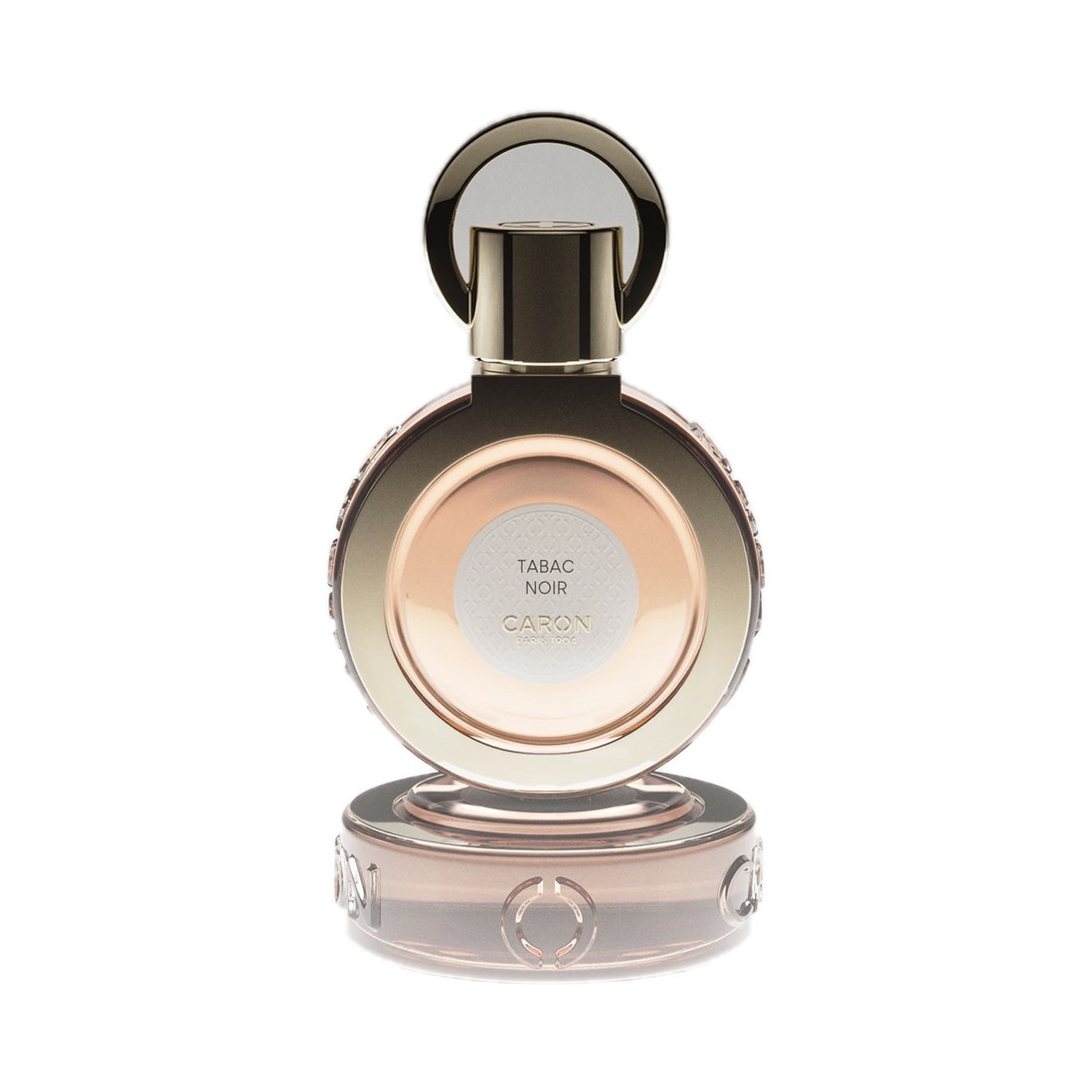 Tabac Noir - Eau de parfum de Caron, flacon sur fond blanc