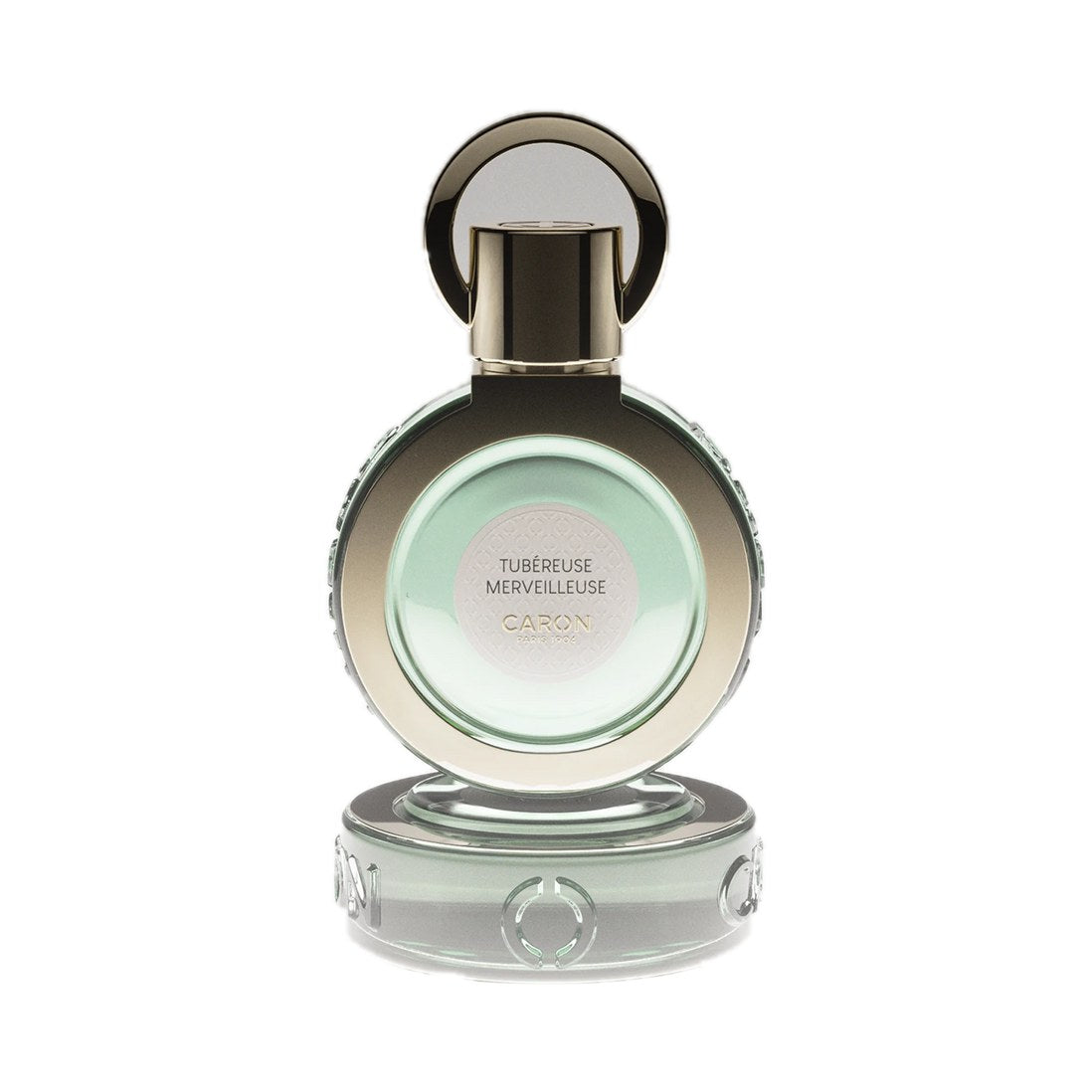 Tubéreuse Merveilleuse - Eau de parfum de Caron, flacon sur fond blanc