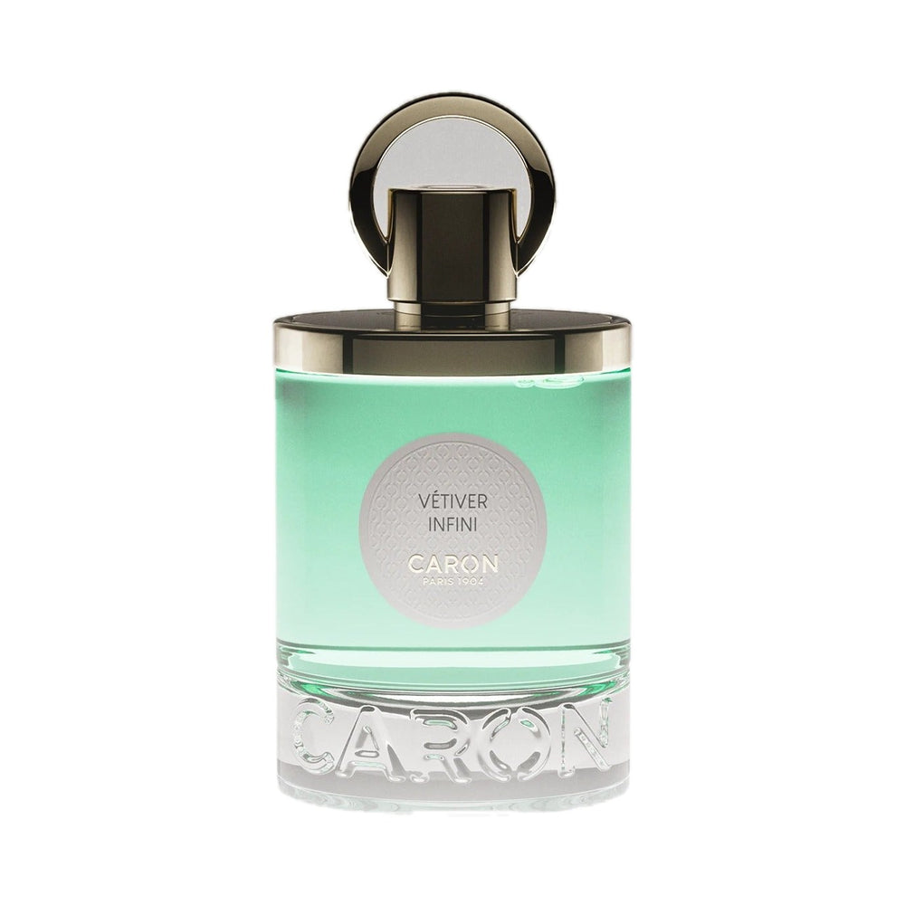 Vétiver Infini - Eau de parfum de Caron, flacon sur fond blanc