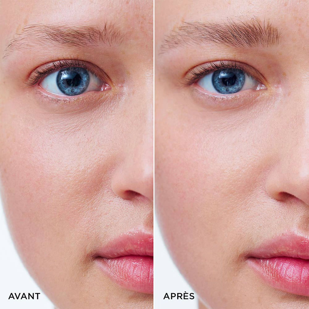 Avant et après le crayon sourcils Clarins Wonder Define