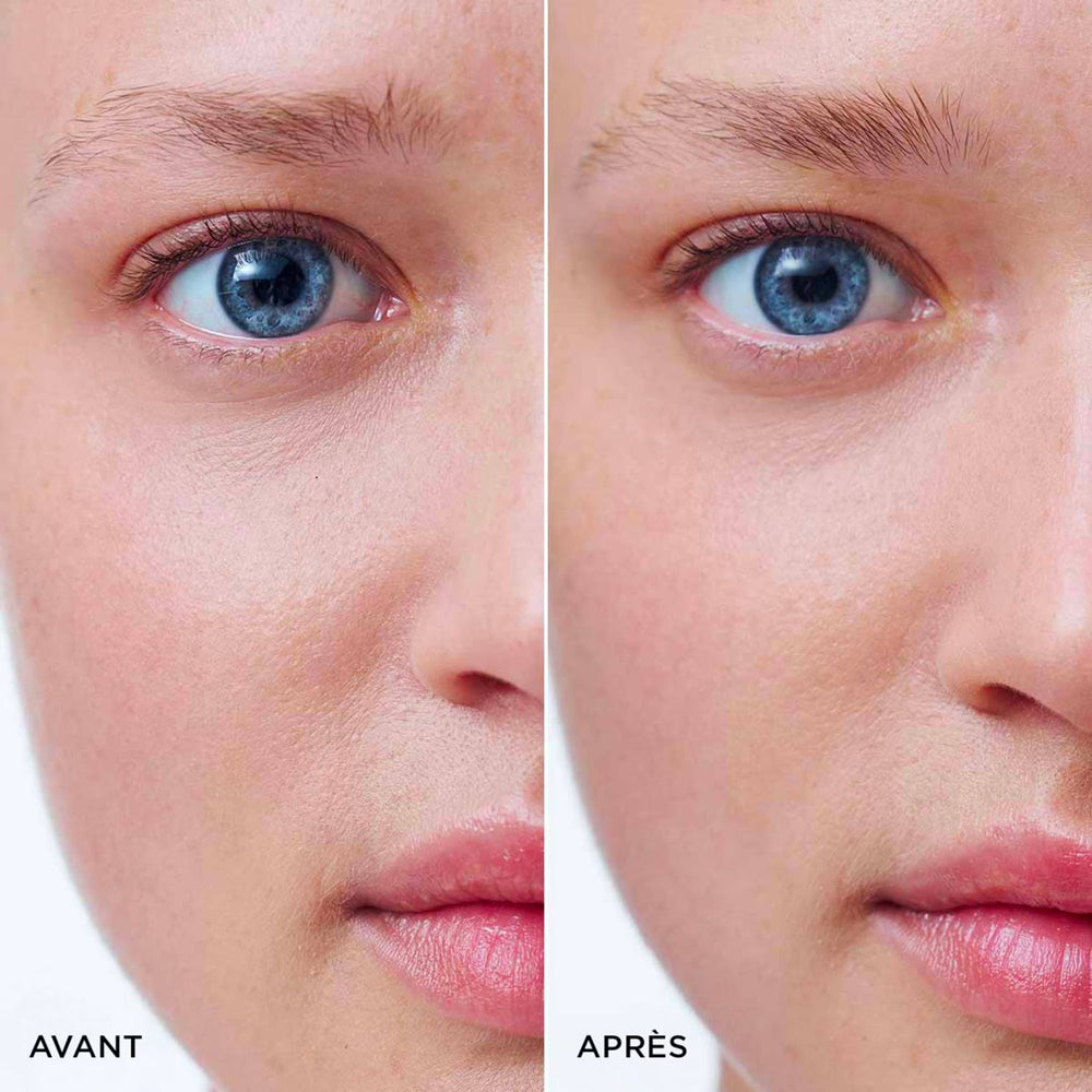 Avant et après le gel sourcils Clarins Wonder Sculpt Brow Gel Clear