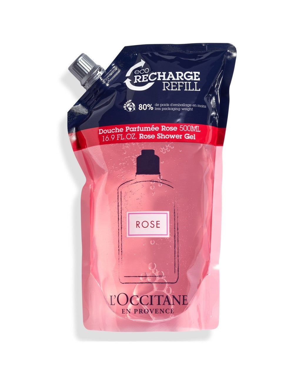 L'Occitane Gel Douche Parfumé à la Rose Eco Recharge 500ml
