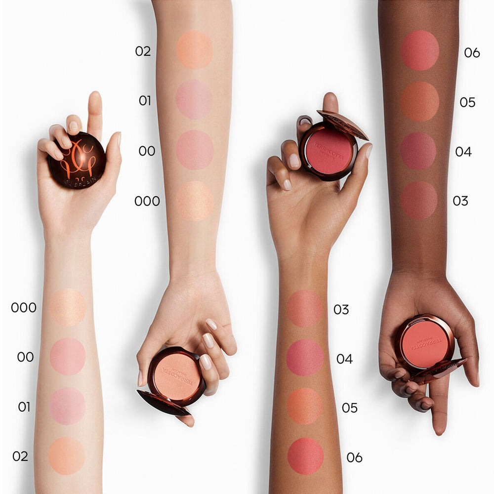 Guerlain Terracotta Blush, nuancier sur la peau