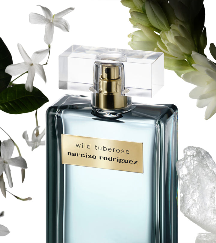 Narciso Rodriguez wild tuberose et ses notes : jasmin, pêche, tubéreuse, musc, ambre