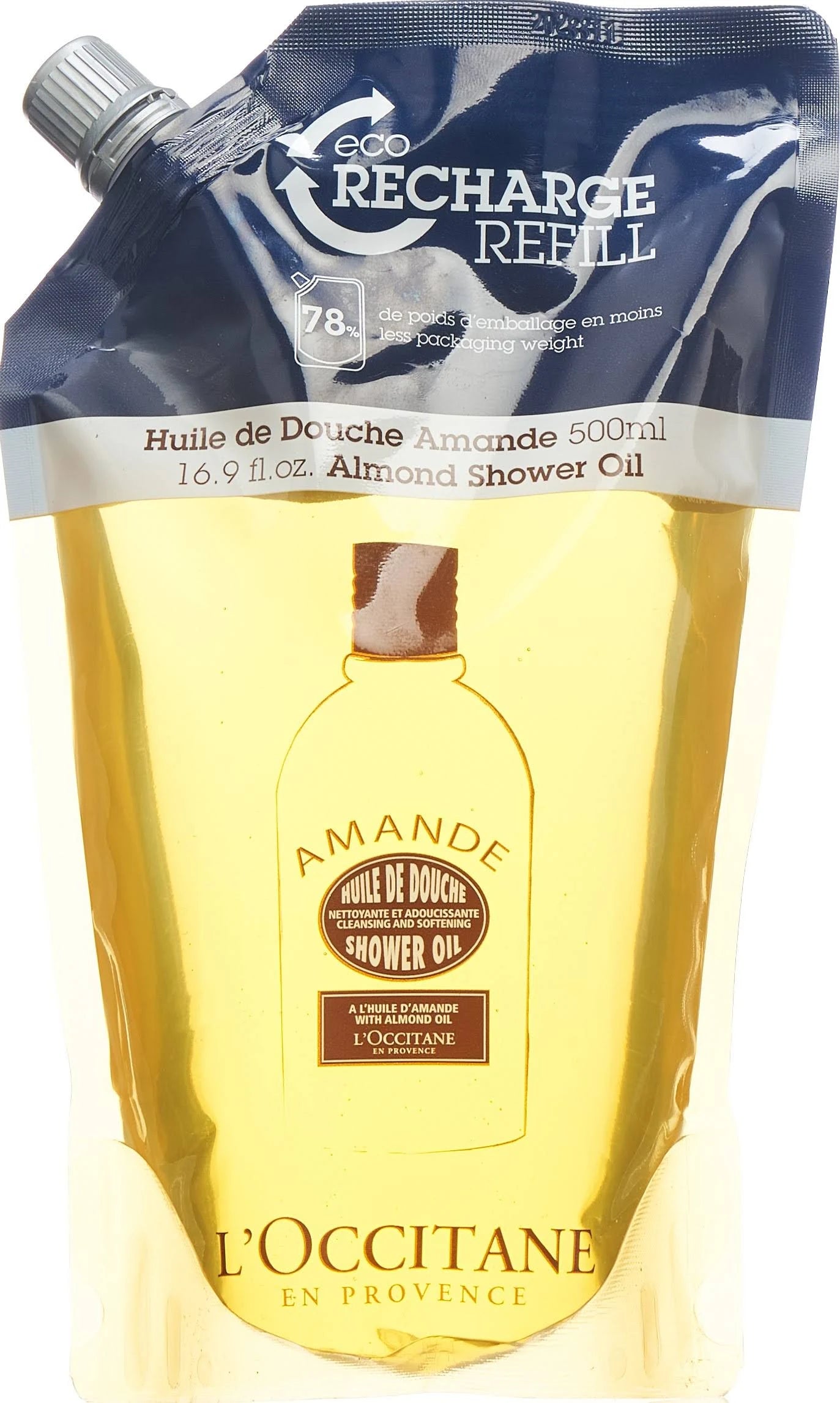L'Occitane - Recharge Huile de douche Amande 500ml
