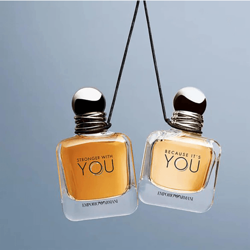 armani stronger with you und armani because it's you